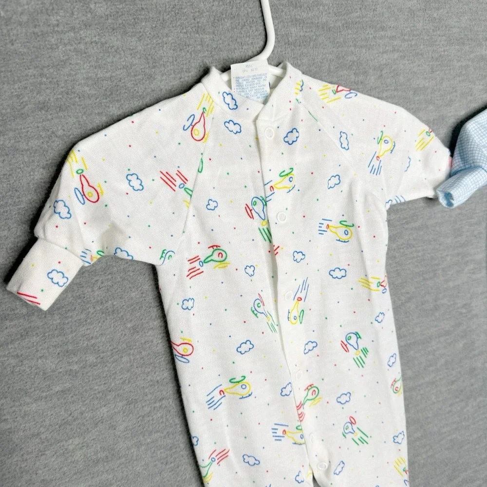 Vintage Lot 80s 90s Little Me Baby Boys Footie Sleeper Up To 13 Lbs 0-3‎ Month